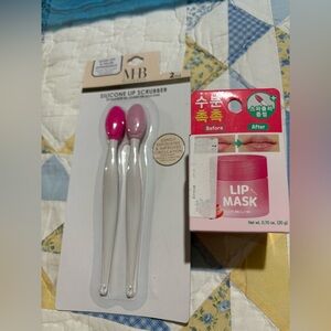 Silicone Lip Scrubber Set - Pink and Purple